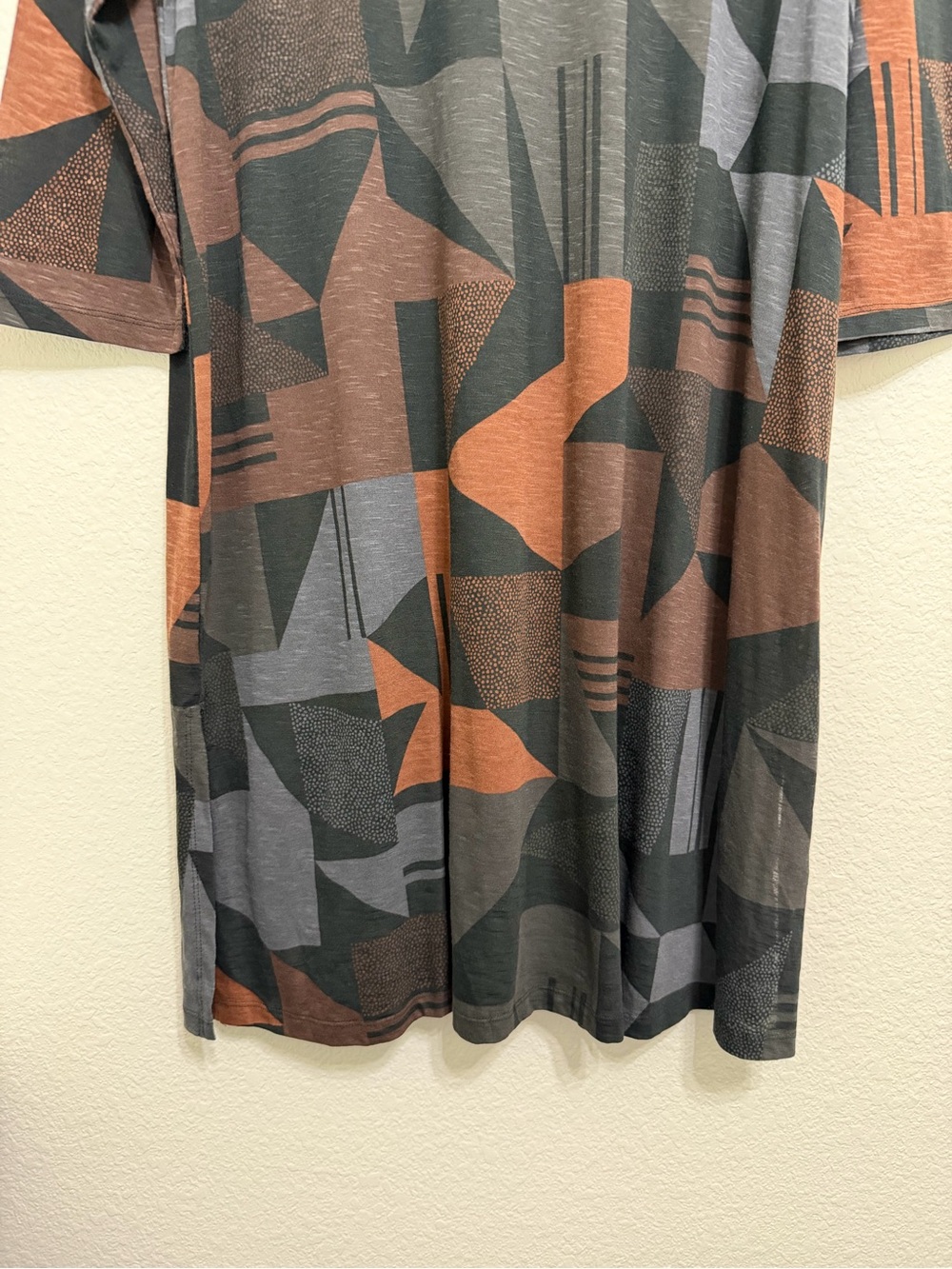 Gudren Sjoden Organic Cotton Lightweight Abstract Geometric Print Tunic XL - Picture 3 of 8